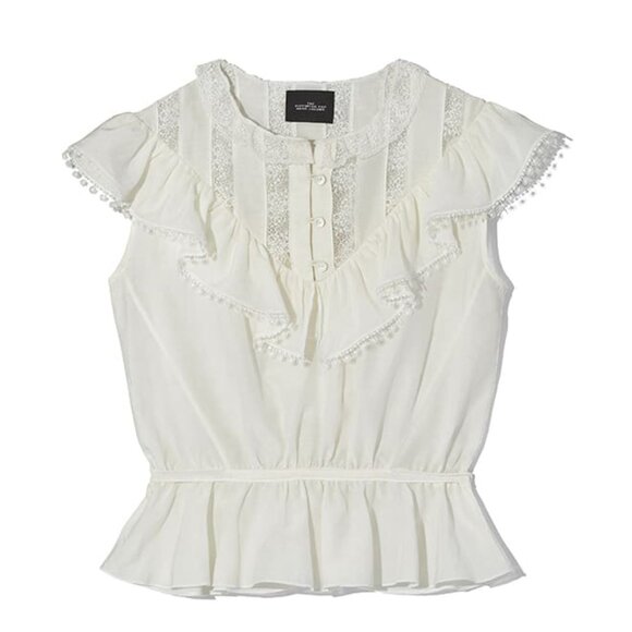 Marc Jacobs The Victorian Top Sleeveless White/Off White Blouse (Size 2 / S) - Picture 1 of 5